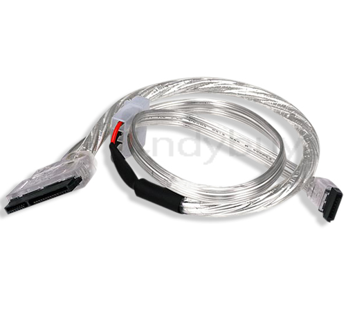 18 inch SATA Data and Power Combo Cable - Silver